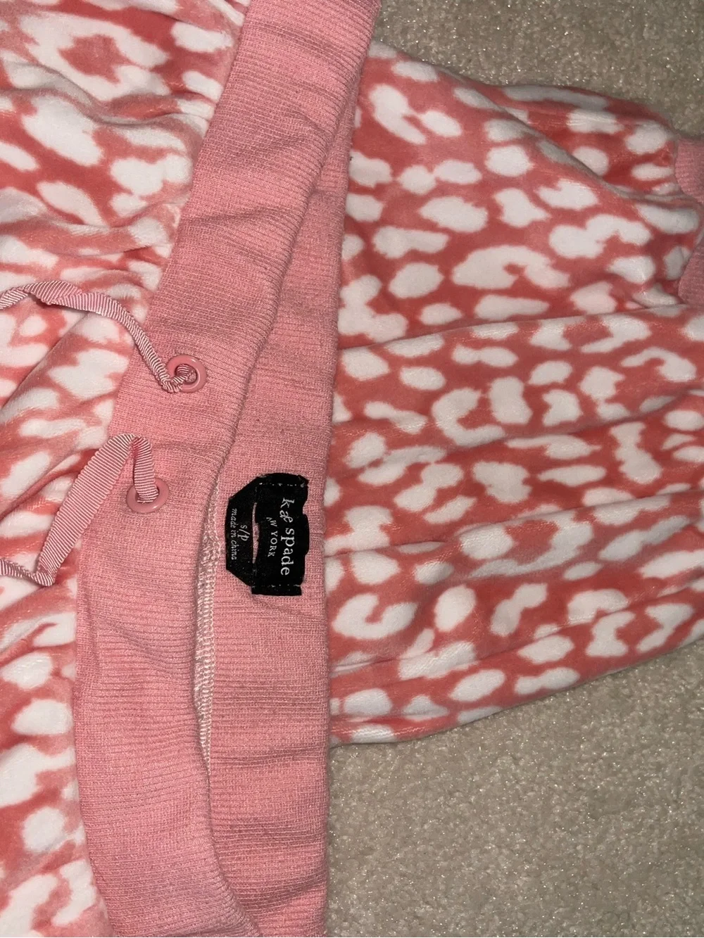 Kate Spade Pink Leopard-Print Pajama Jogger Set